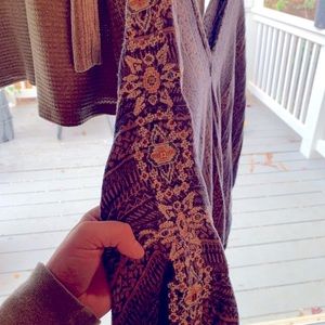 Patterned boho embroidered Navajo free people tunic